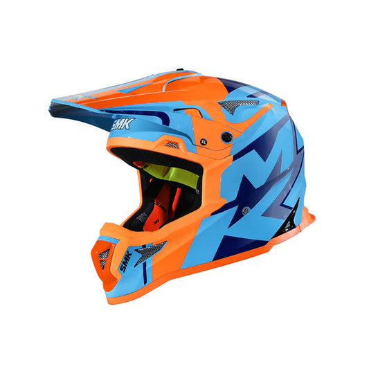 SMK Allterra X-Power Blue Orange Matt (MA557) Helmet