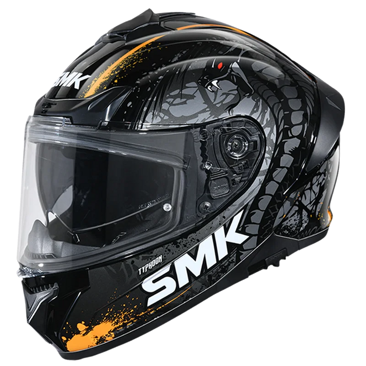 SMK Typhoon Reptile Black Grey Orange Gloss (GL267)