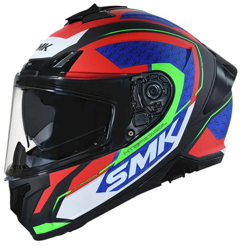 Typhoon RD1 Matt Blue Red Neon (MA287) Helmet