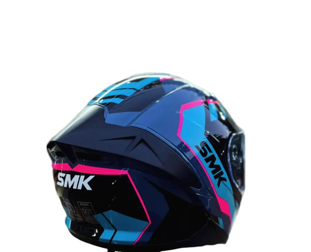 SMK Typhoon Aerot Gloss Blue Fluro Red (GL552) Helmet