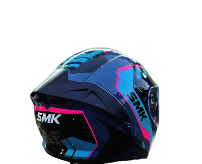 SMK Typhoon Aerot Gloss Blue Fluro Red (GL552) Helmet