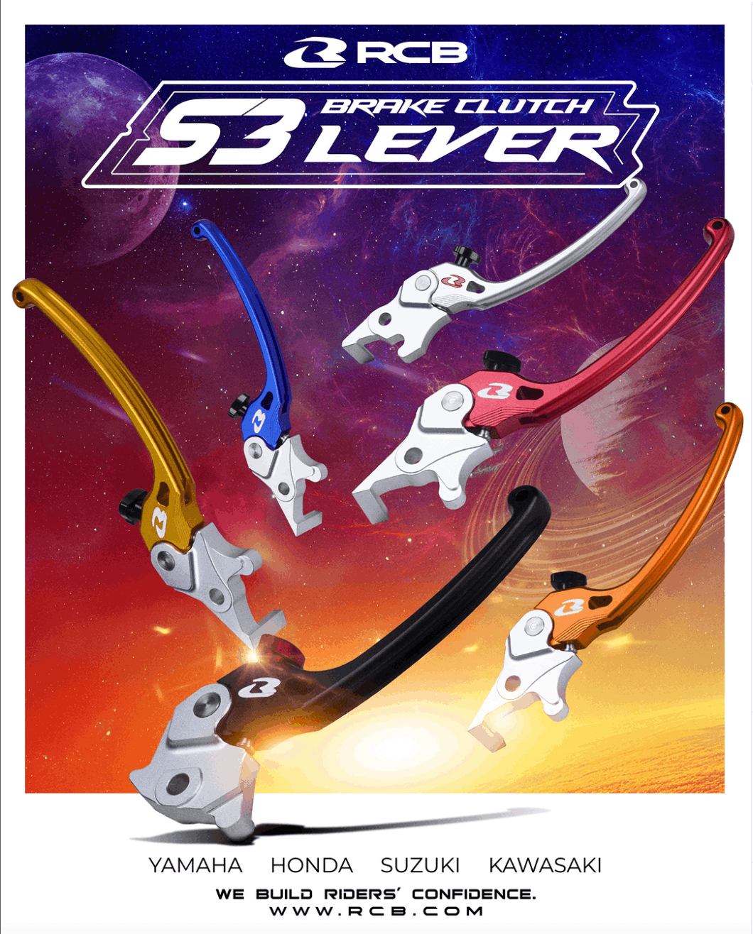 RCB S3 SERIES LEVER SET AEROX 01LV292