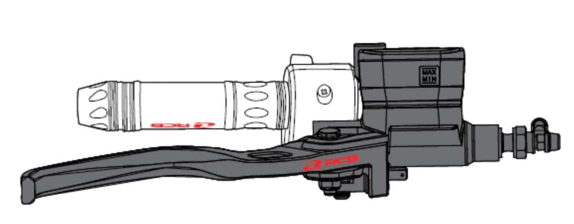 RCB E3 SERIES MASTER BRAKE PUMP 12.7 MM RH MASTER CYLINDER 01BP010B