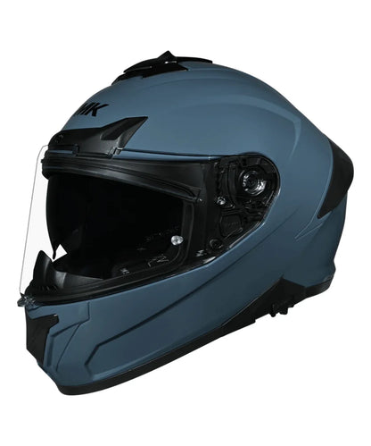SMK Typhoon Solid Sharkskin GL500 Full Face Helmet - Gloss Blue Black