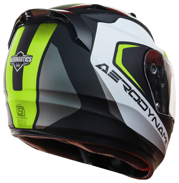 steelbird aerodynamic helmet - NEON WHITE