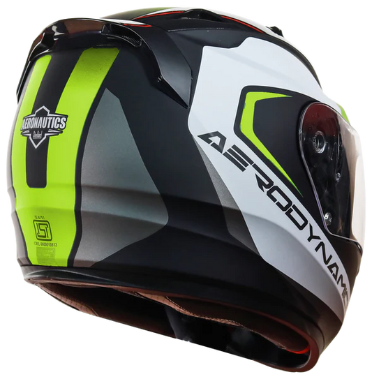 steelbird aerodynamic helmet - NEON WHITE