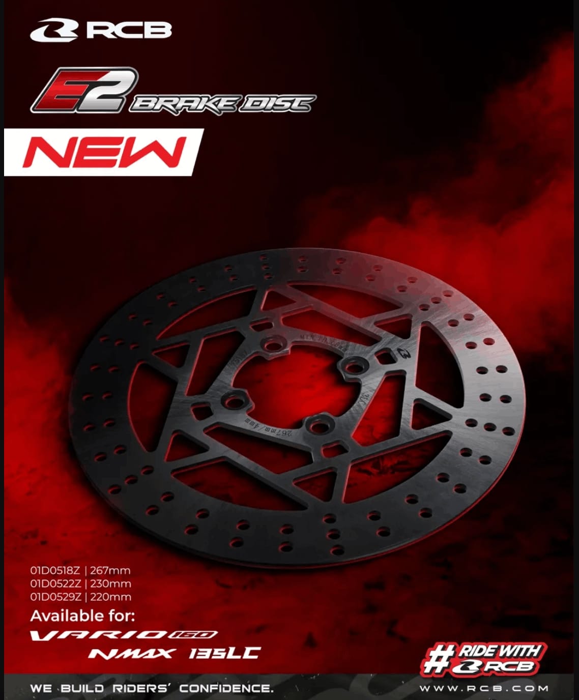 RCB BRAKE DISC E2 SERIES AEROX 230MM FRONT 01D0522Z