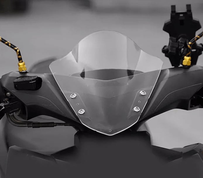 YAMAHA AEROX ACCESSORIES INDIA YAMAHA AEROX WINDSHIELD VISOR GLASS BUBBLE TYPE