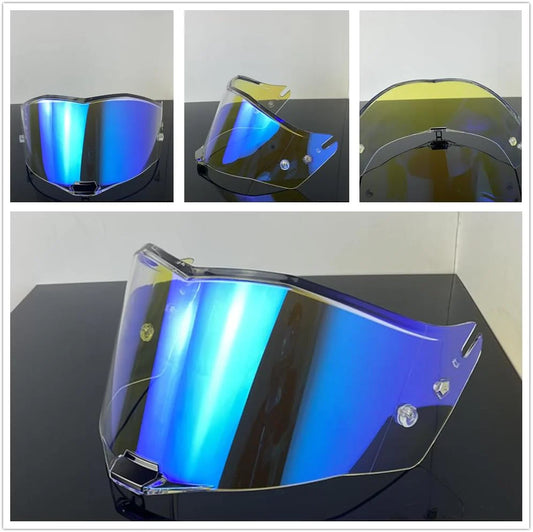 LS2 FF805 REVO CLEAR BLUE AND RED VISOR (THUNDER CARBON HELMET)