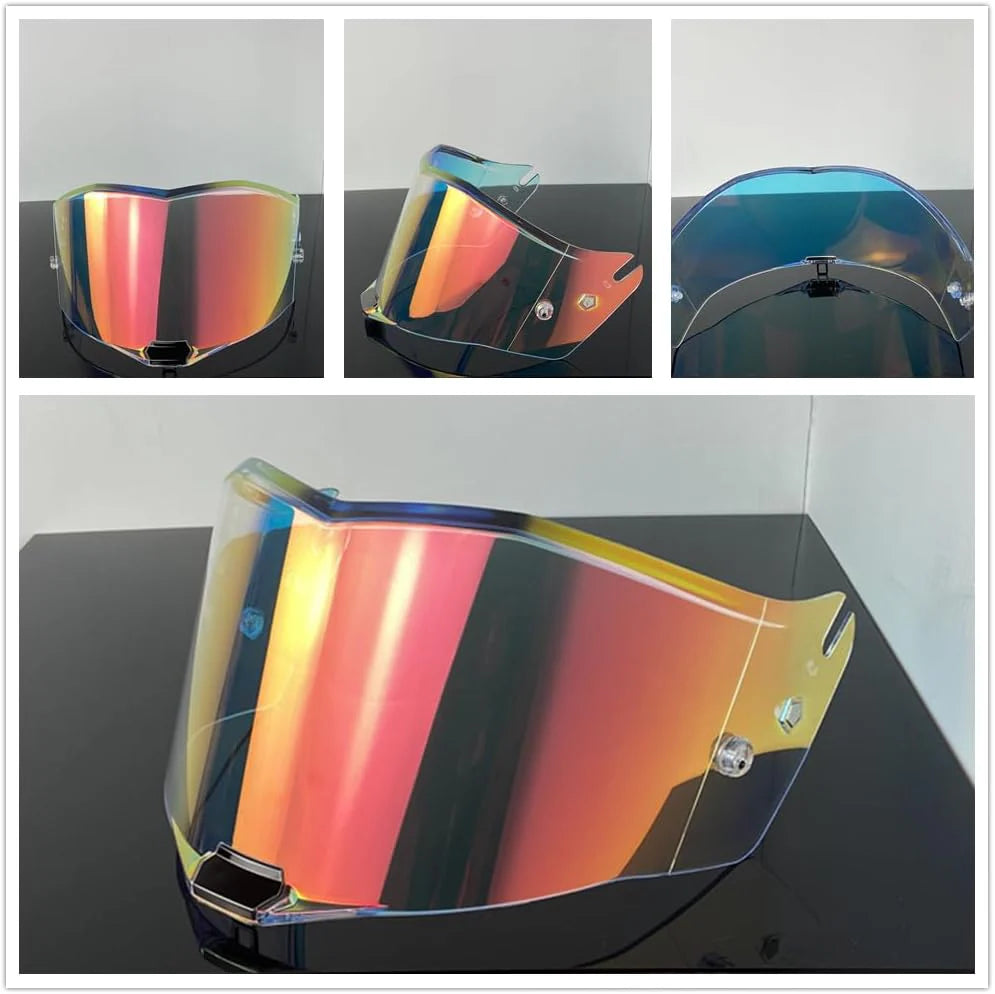 LS2 FF805 REVO CLEAR BLUE AND RED VISOR (THUNDER CARBON HELMET)