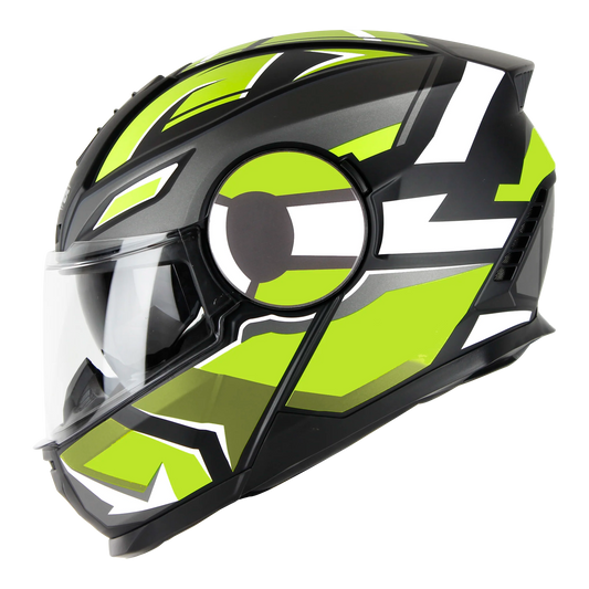 STEELBIRD SBH-40 MATT BLACK NEON