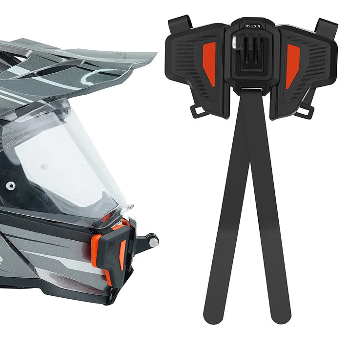 TELESIN Motorcycle Helmet Chin Strap Mount for GoPro