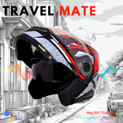 NF2 METRO GLOSS GREY FLIP-UP DOUBLE VISOR HELMET