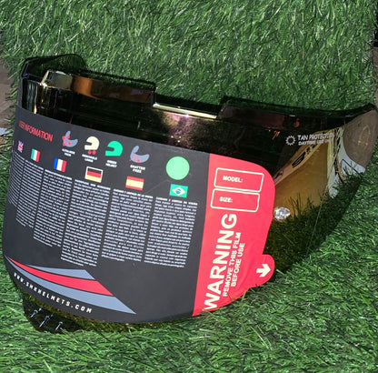 SMK TYPHOON VISOR (PIN LOCK-READY) MULTI COLOUR GOLDEN