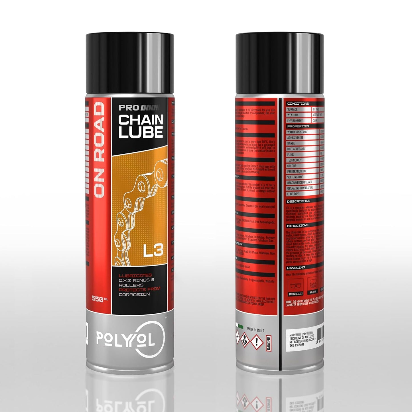 POLYOL L3 Onroad Pro Chain Lube 550 ml