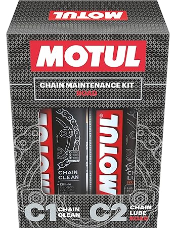 Motul Combo of C2 Chain Lube (150 ml) and C1 Chain Clean for All Bikes (150 ml)