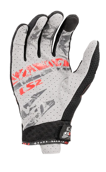 LS2 Chaki Riding Gloves Black Red