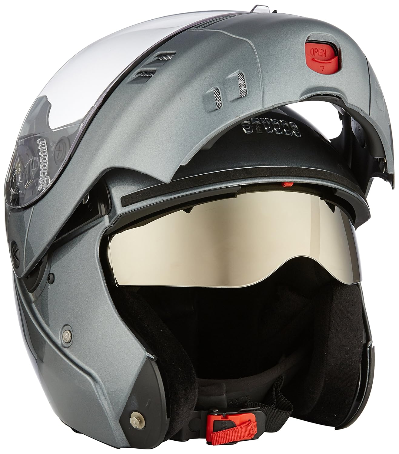 Studds Ninja 3G Flip Up Full Face Helmet GUN GREY