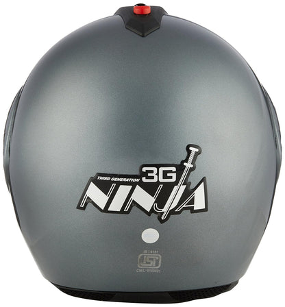 Studds Ninja 3G Flip Up Full Face Helmet GUN GREY
