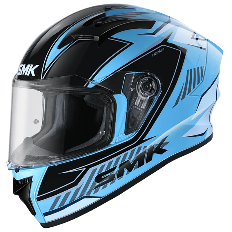 SMK Stellar Adox Gloss Blue White Black (GL512) Helmet
