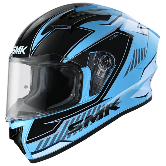 SMK Stellar Adox Gloss Blue White Black (GL512) Helmet