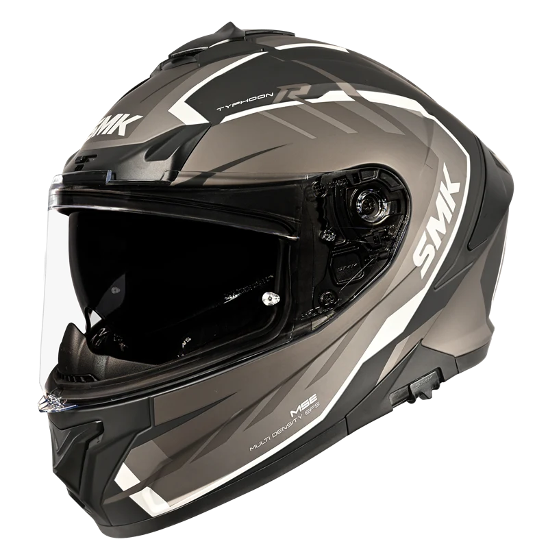 SMK Typhoon Aerot Matt Black Grey (MA266) Helmet