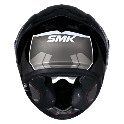 SMK Typhoon Aerot Gloss Black Grey (GL266) Helmet