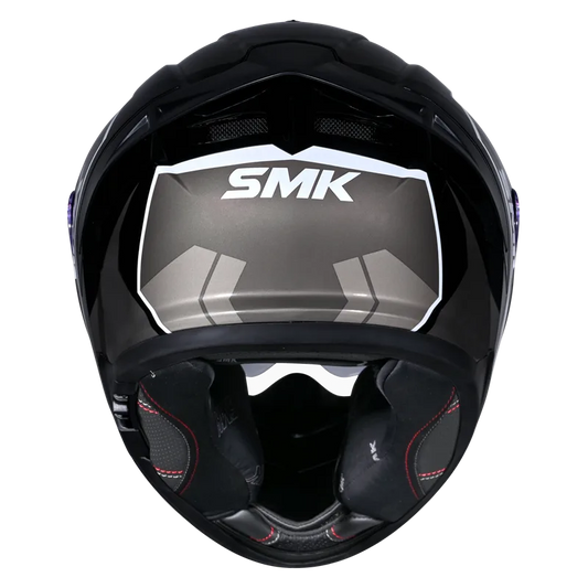 SMK Typhoon Aerot Gloss Black Grey (GL266) Helmet