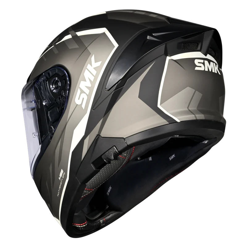 SMK Typhoon Aerot Gloss Black Grey (GL266) Helmet
