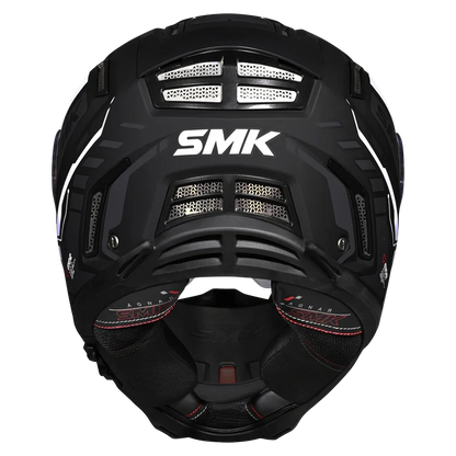 SMK Agnar Tektron Gloss Black Grey White (GL261) Helmet