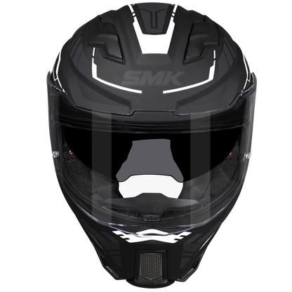 SMK Agnar Tektron Gloss Black Grey White (GL261) Helmet