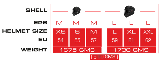 SMK Agnar Cyborg Gloss Black Red Gold (GL237) Helmet