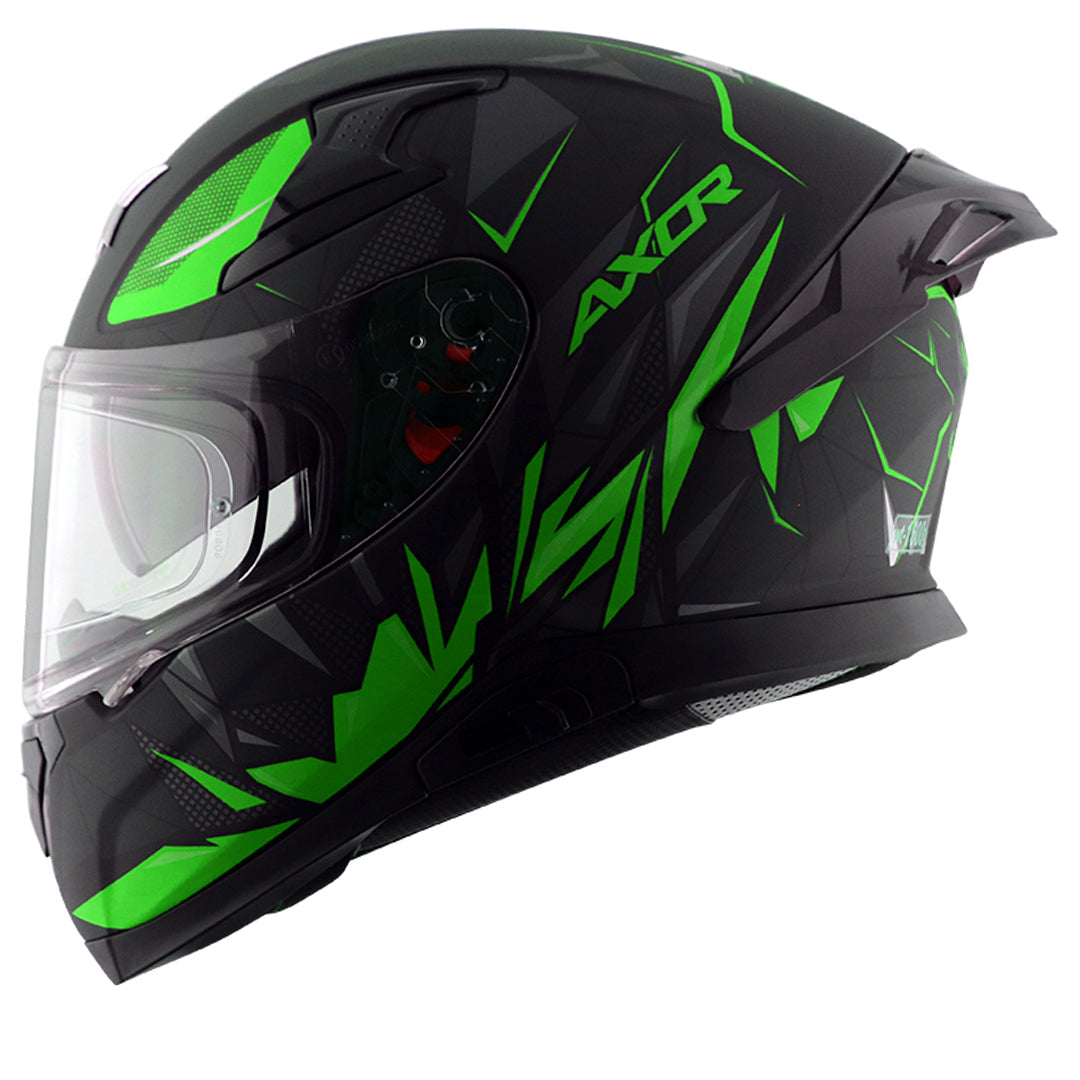 Apex Hunter Helmet DULL BLACK NEON GREEN