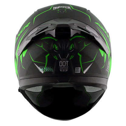 Apex Hunter Helmet DULL BLACK NEON GREEN