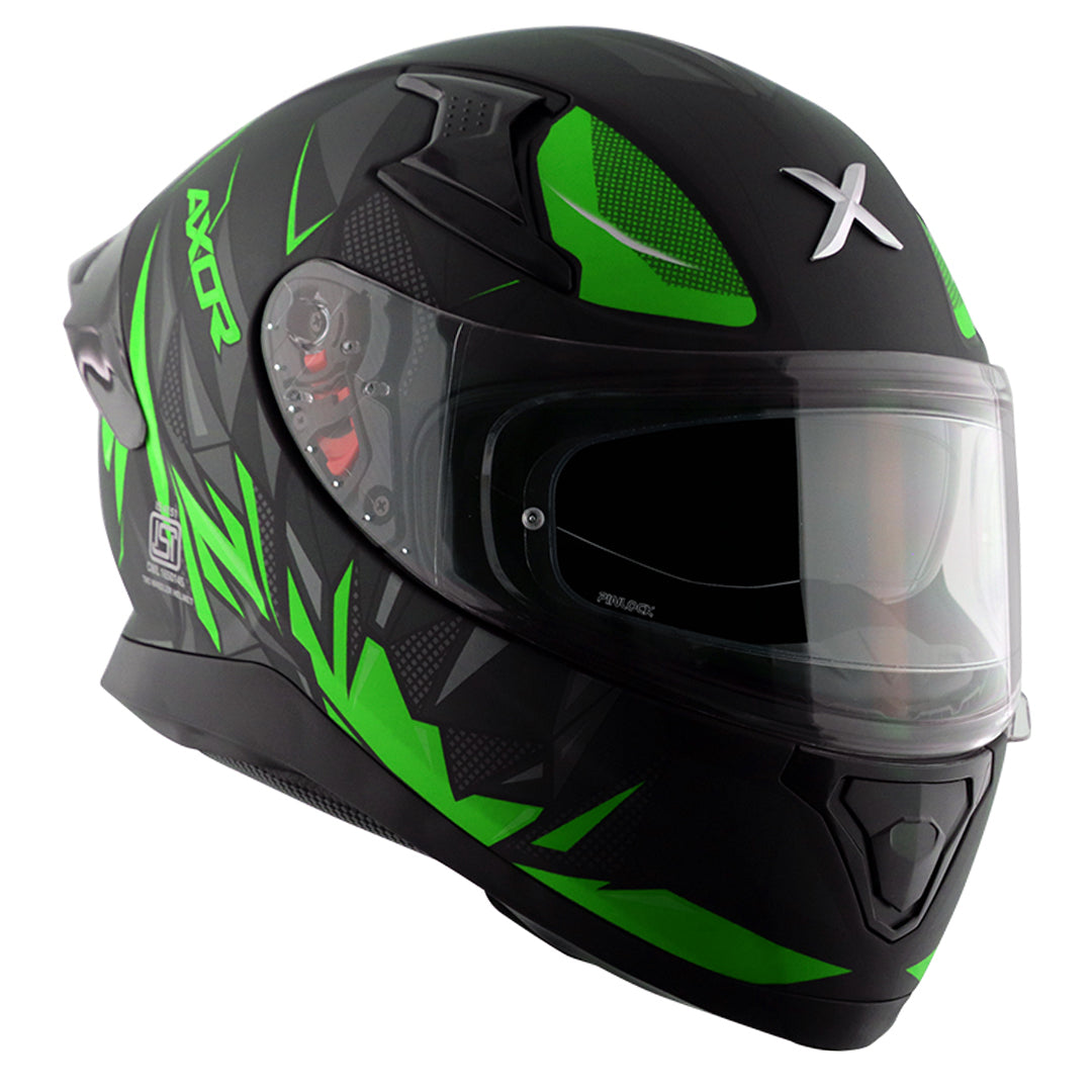 Apex Hunter Helmet DULL BLACK NEON GREEN