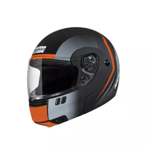 Studds NINJA 3G D6 DECOR Matt Black 570 mm Medium Full Face Flip-up Helmet, D6 MATT BLACK N10