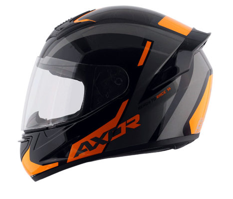AXOR RAGE RTR Gloss Black Orange Full Face Helmet
