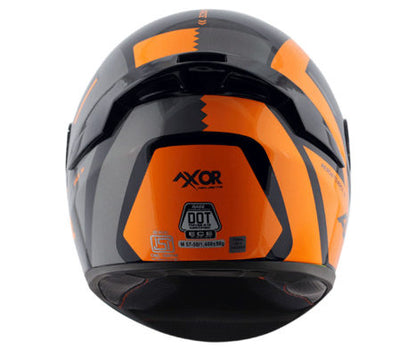 AXOR RAGE RTR Gloss Black Orange Full Face Helmet