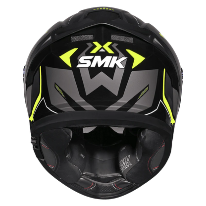 SMK Typhoon Azonix Gloss Black Grey Yellow (GL264) Helmet