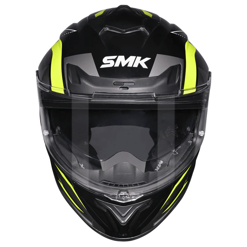 SMK Typhoon Azonix Gloss Black Grey Yellow (GL264) Helmet
