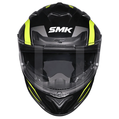 SMK Typhoon Azonix Gloss Black Grey Yellow (GL264) Helmet