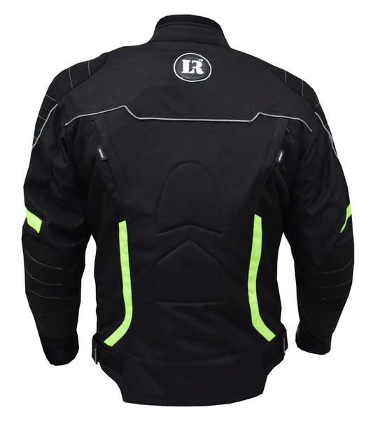 Lone Ranger Adonis Bike Riding Jacket -BLACK AND FLUROENT YELLOW