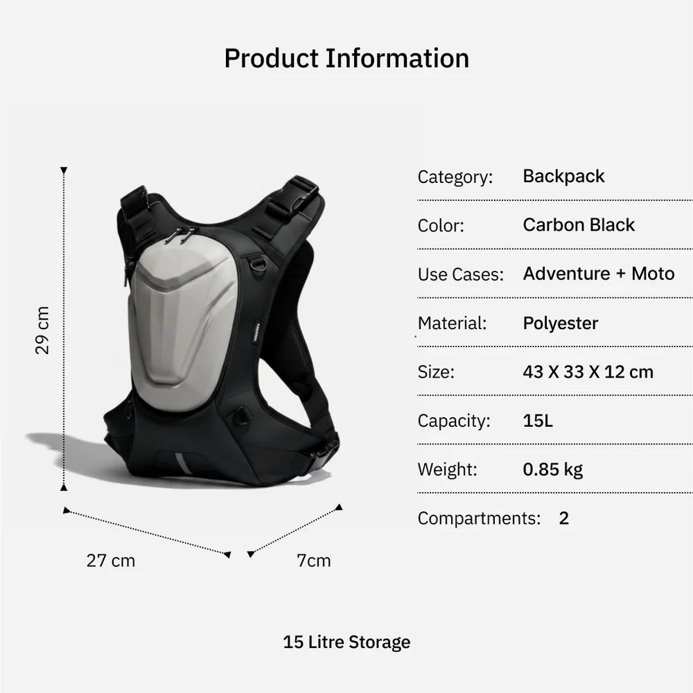 VANTORA Flux 10L Backpack with Hydration Bladder