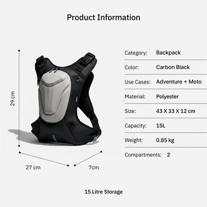 VANTORA Flux 10L Backpack with Hydration Bladder