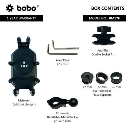 BOBO BM17 Anti-Vibration Bike / Cycle Phone Holder Motorcycle Mobile Mount