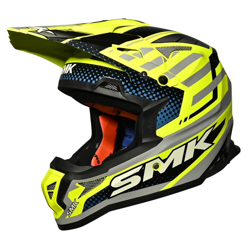SMK Allterra Bulldozer Neon Black Gloss (GL462) Helmet