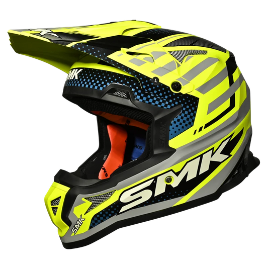 SMK Allterra Bulldozer Neon Black Gloss (GL462) Helmet