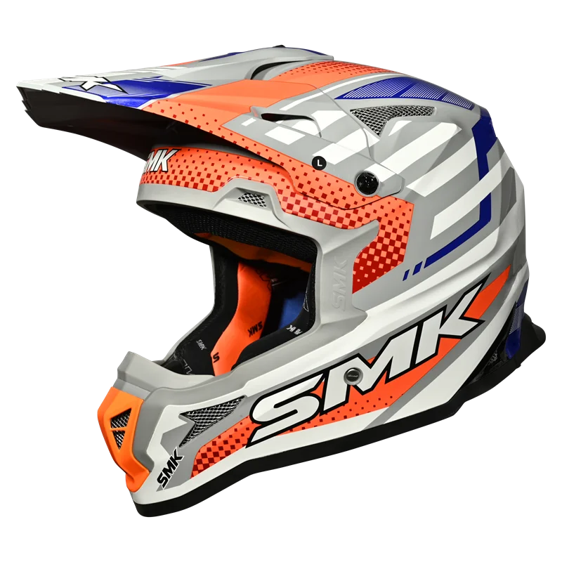 SMK Allterra Bulldozer Orange Grey Gloss (GL617) Helmet