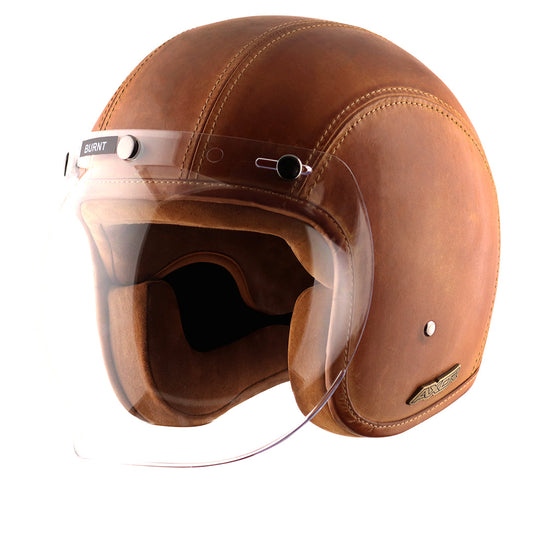 Axor Retro Jet Leather Helmet BURNTCAMEL BROWN