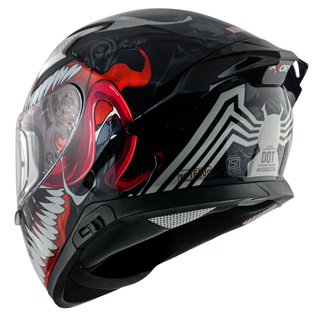 Apex Marvel Venom Helmet Black Red